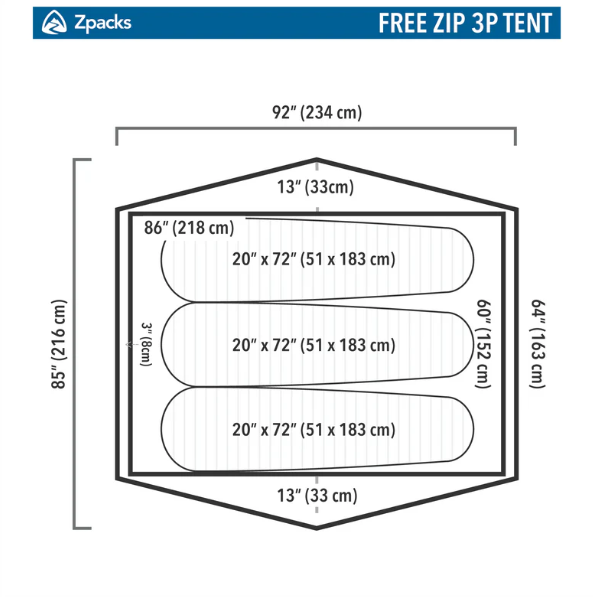 Zpacks(ジーパックス) Free Zip 3P Tent