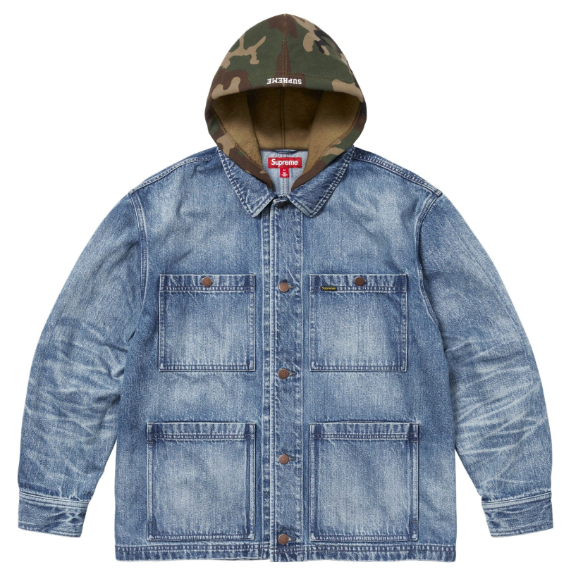 Supreme Worn Hooded Chore Coat