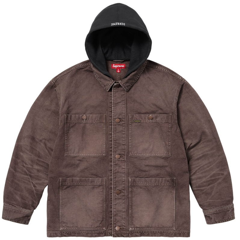 Supreme Worn Hooded Chore Coat
