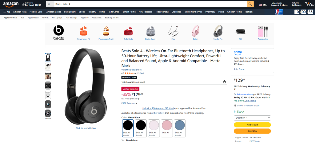 【2026年版】バレンタインは海外サイトがお得！海外通販が初めてでも安心！人気アイテムをBuy＆Shipで賢く購入,SSENSE（エッセンス）,macy’s(メイシーズ）,NORDSTROM（ノードストローム）JOMASHOP,amazon US, Beats Solo 4