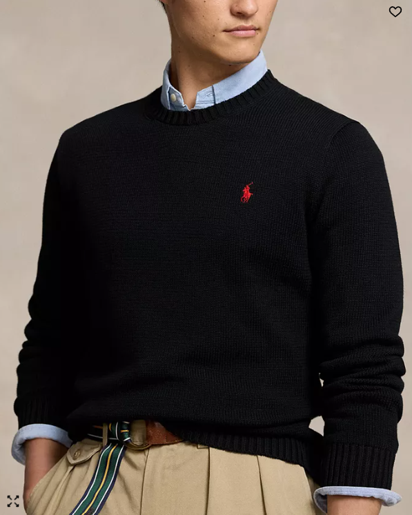 【2026年版】バレンタインは海外サイトがお得！海外通販が初めてでも安心！人気アイテムをBuy＆Shipで賢く購入,SSENSE（エッセンス）,macy’s(メイシーズ）,NORDSTROM（ノードストローム）JOMASHOP,amazon US, Polo Ralph Lauren Men's Cotton Crewneck Sweater