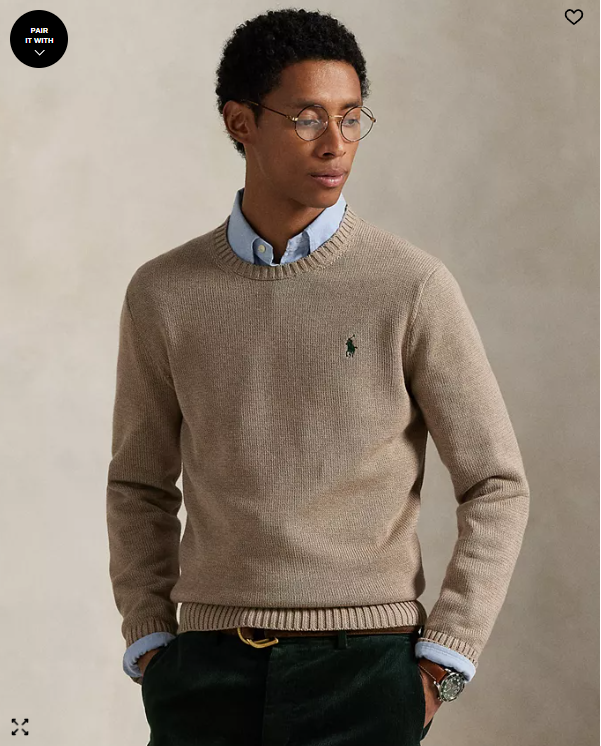 【2026年版】バレンタインは海外サイトがお得！海外通販が初めてでも安心！人気アイテムをBuy＆Shipで賢く購入,SSENSE（エッセンス）,macy’s(メイシーズ）,NORDSTROM（ノードストローム）JOMASHOP,amazon US, Polo Ralph Lauren Men's Cotton Crewneck Sweater