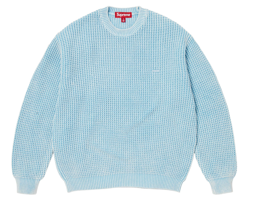 Washed Small Box Waffle Sweater