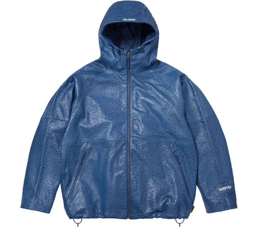 GORE-TEX Ostrich Ebossed Leather Jacket