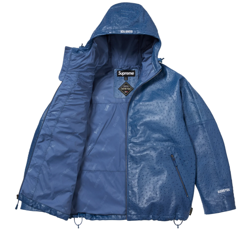 GORE-TEX Ostrich Ebossed Leather Jacket