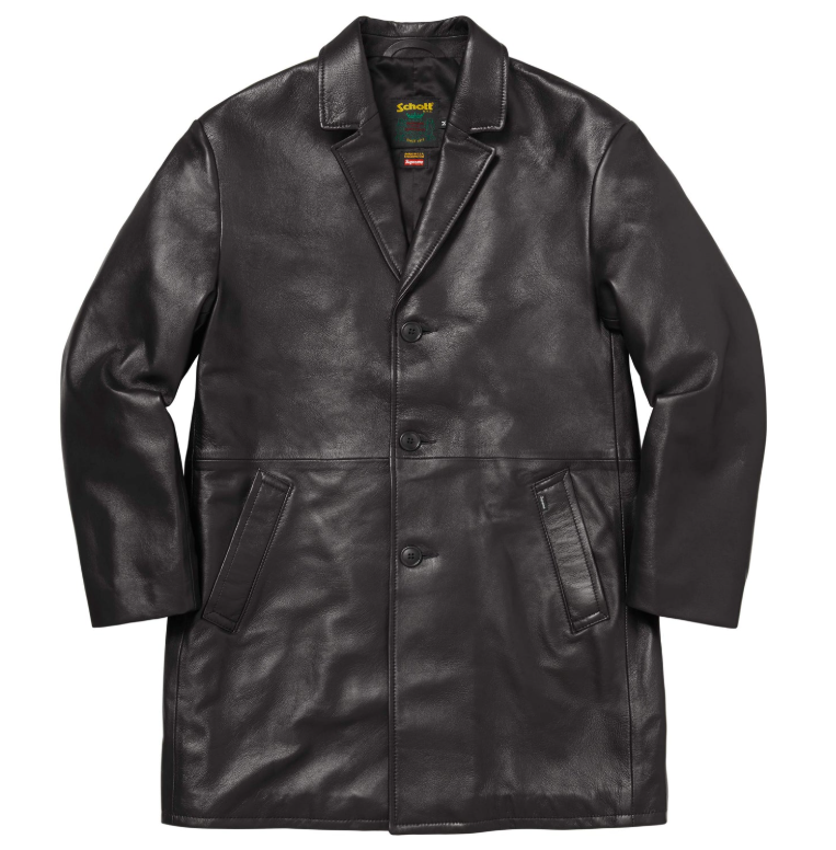 Supreme®/Schott® Leather Overcoat