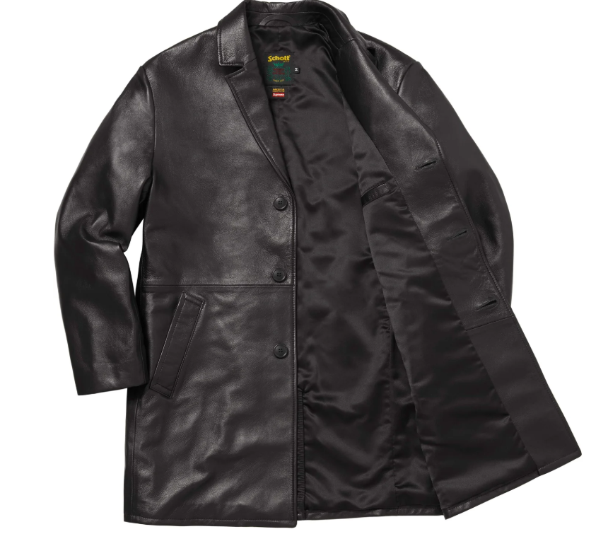 Supreme®/Schott® Leather Overcoat