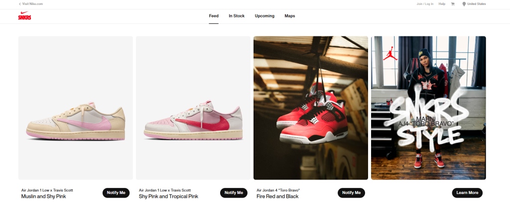 Nike SNKRS US(アメリカ)
