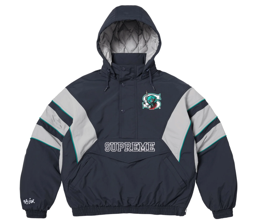 Supreme/SALEM Half Zip Stadium Jacket