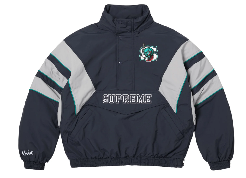 Supreme/SALEM Half Zip Stadium Jacket