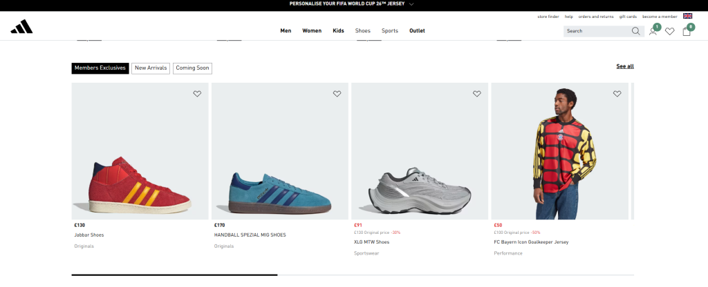 adidas UK（イギリス公式）