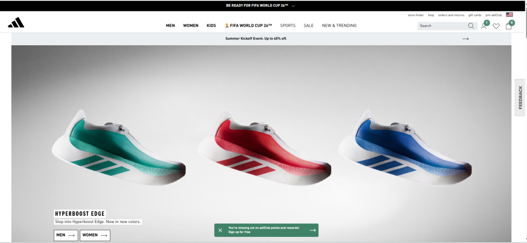 adidas US（アメリカ公式）