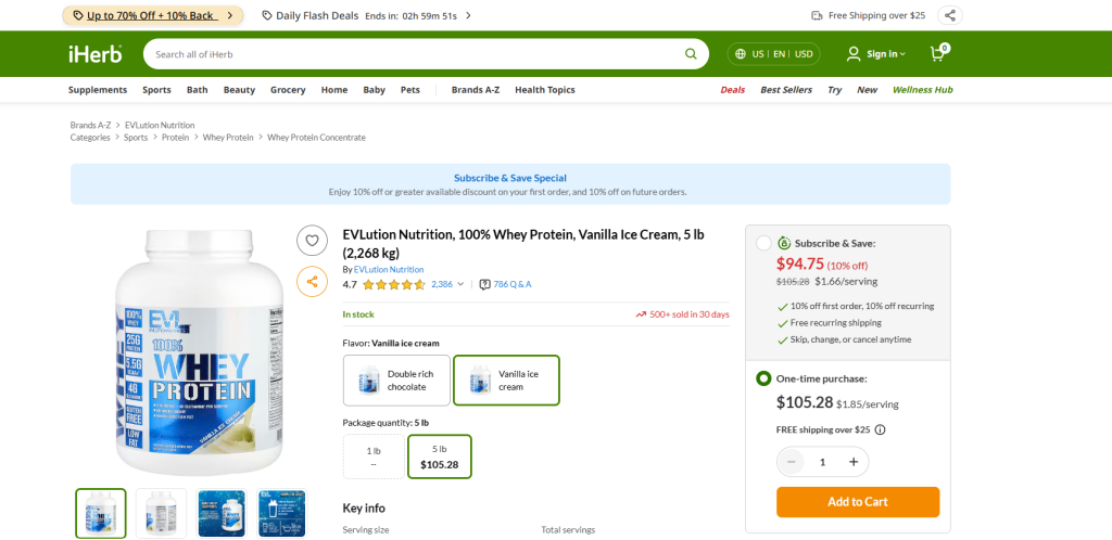 海外プロテインおすすめ商品|日本より安く買える?アメリカ通販・iHerb・国際転送Buy&Shipの使い方を徹底解説【2026年最新版】EVLUTION NUTRITION