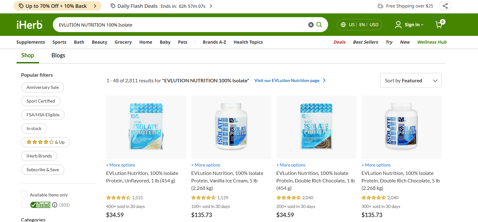海外プロテインおすすめ商品|日本より安く買える?アメリカ通販・iHerb・国際転送Buy&Shipの使い方を徹底解説【2026年最新版】EVLUTION NUTRITION